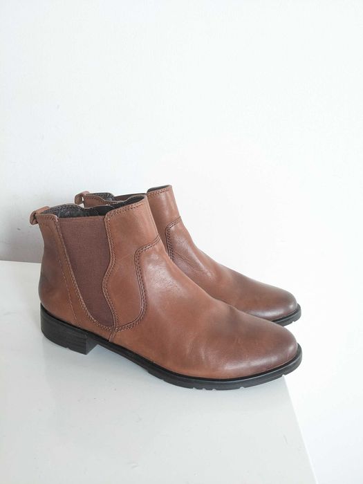 Skórzane sztyblety Hush Puppies, rozmiar 38.