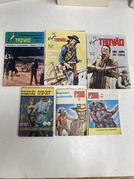 Livros BD Façanhas do Oeste, Caravana, Trovão, Xerife