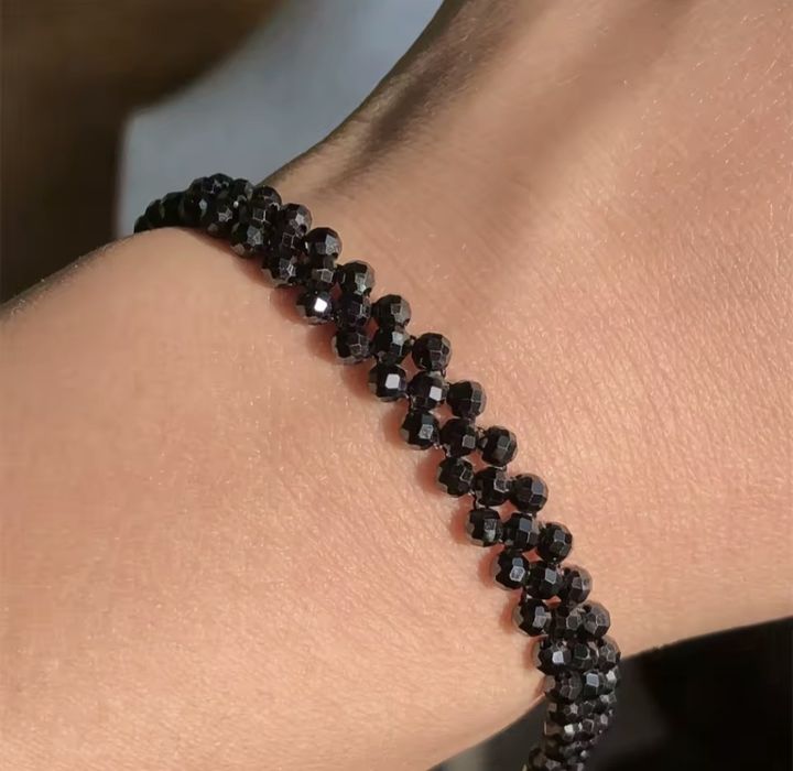 Bransoletka ochronna czarny turmalin talizman na szczęście amulet