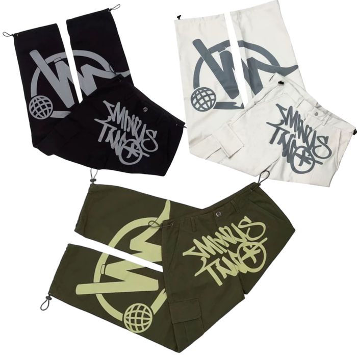 В НАЯВНОСТ!!Карго штаны джинсы на утяжках minus two × Corteiz