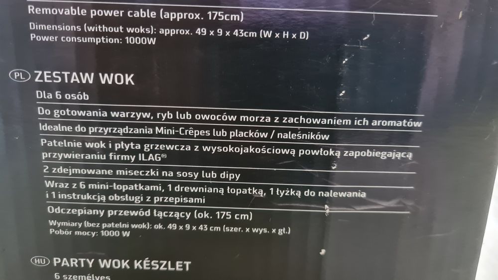 Mini Wok, raclette, "grill elektryczny"