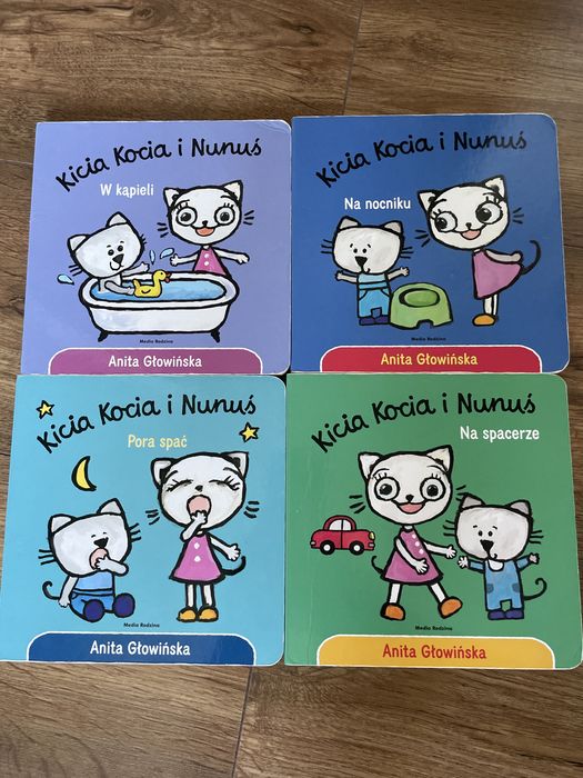 Ksiazeczki dla dziecka 1-3 4 szt Kicia Kocia i Nunuś