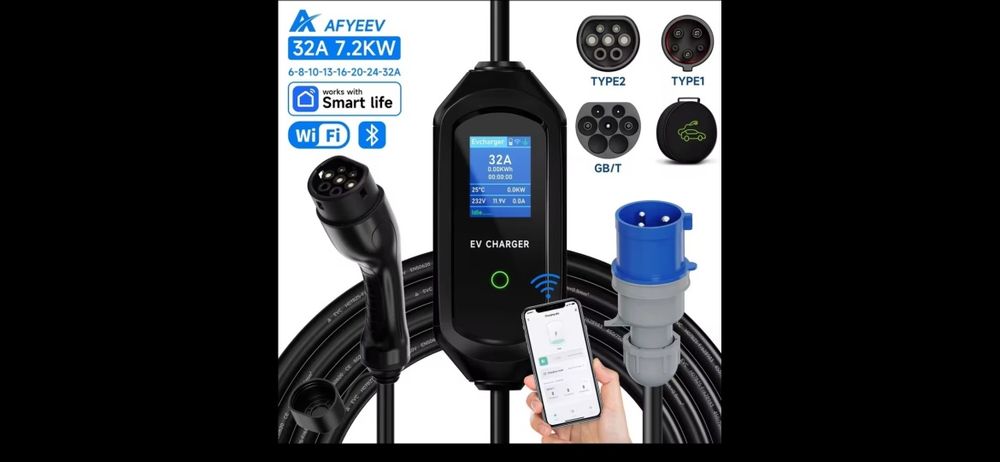 Зарядний пристрій для електромобіля, зарядка