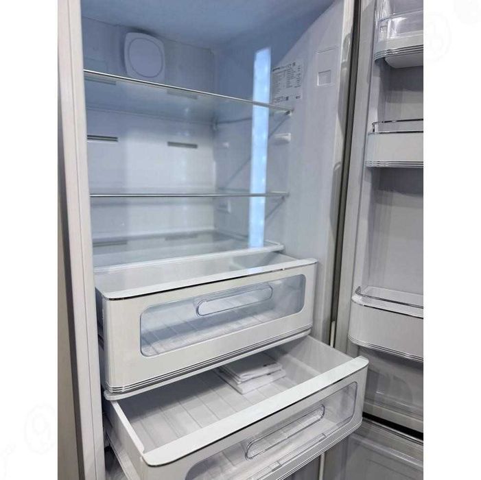 Ретро-холодильник SMEG / СМЕГ FAB32RSV3 / 2 камери, срібло