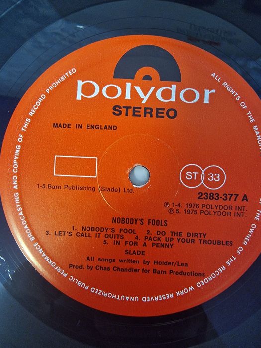 Slade UK LP 1976