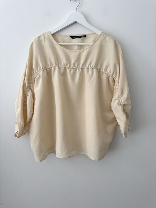 Kappahl bluzka z marszczeniem Butter yellow
