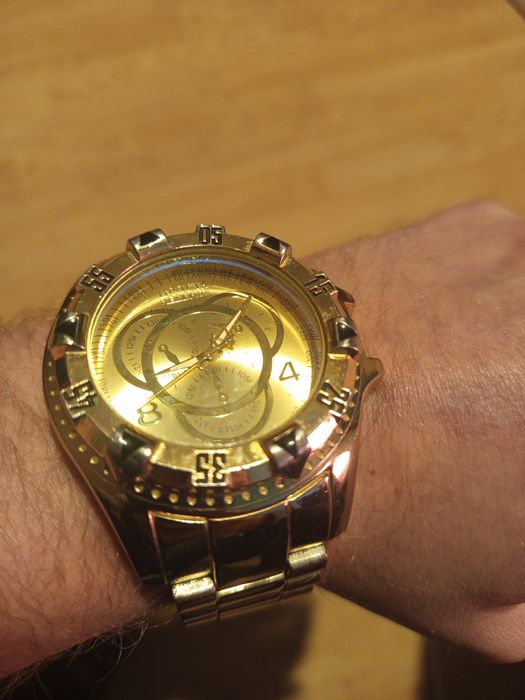 ZEGAREK INVICTA Reserve Men s Excursion Swiss 5525 GOLD , do UZG. !!!