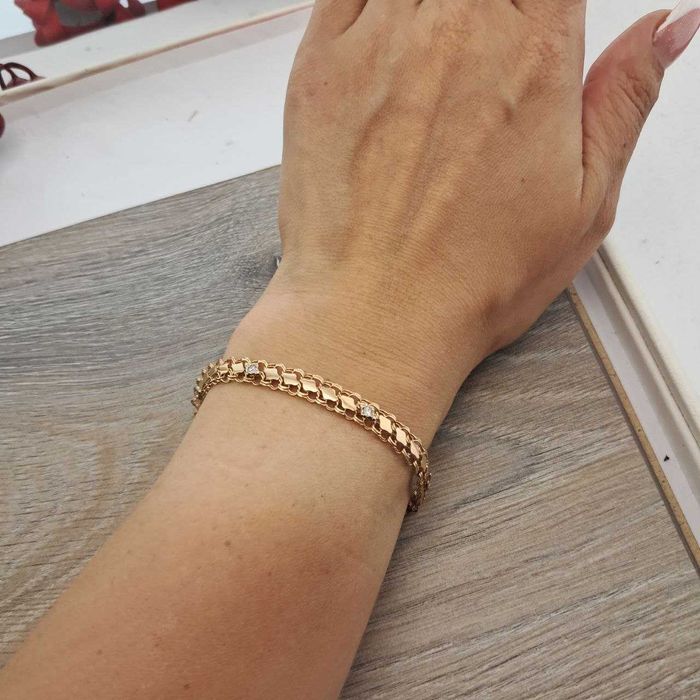 Золотой браслет женский 6,80 гр 19 см  Золотий  браслетик Золото 585