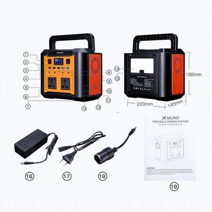 Xmund ps8 t300 зарядна станція 300вт інвертор зарядная павербанк