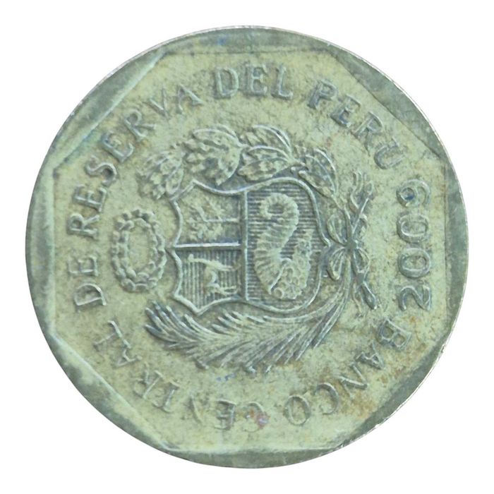 Peru. Moeda 10 céntimos 2009