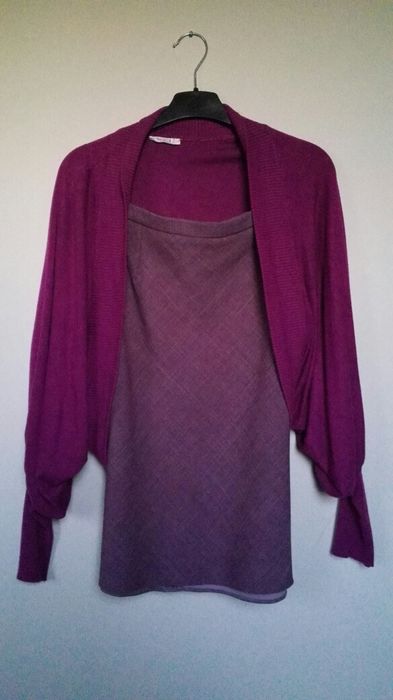 Sweterek narzutka fiolet rozm.M/L