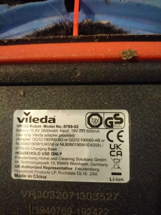 Odkurzacz Vileda 302 i 303 części