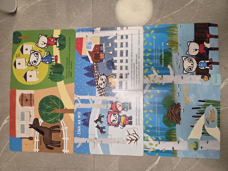 Kicia Kocia i Nunuś x3 W lesie W zagrodzie Zima