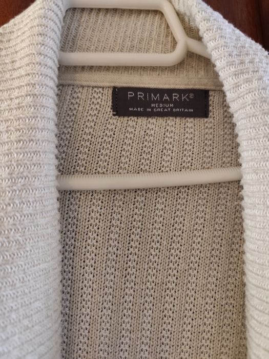 Casaco malha beje tamanho médio primark