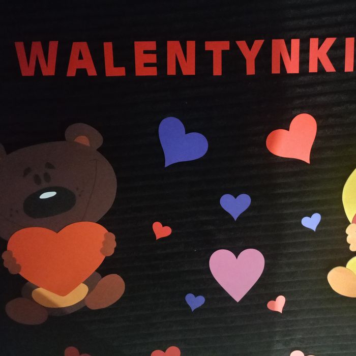 Walentynki (wzór dwa misie) XXL - gazetka, dekoracja