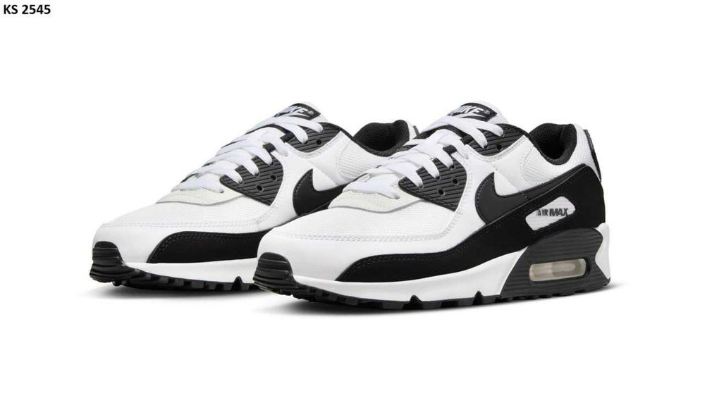Чоловічі кросівки Nike Air Max 90 "White/Black" Розміри 40-45