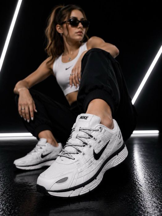 Найк п 6000 жіночі білі кросовки на літо Літні найки для спорту Nike p6000 спортивні повскденні кросовки Шкіряні