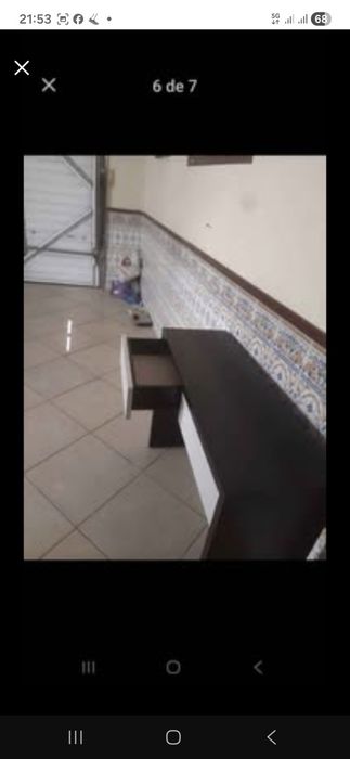 Móvel Consola em carvalho com espelho