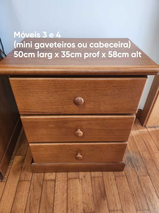 Vende-se Urgente - Móveis para a casa toda em madeira Maciça - 8 peças