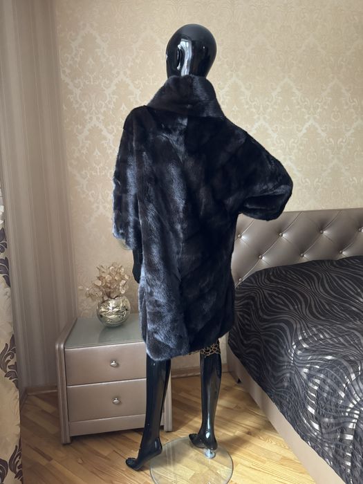 24.11 Київ примірки! Норкова шуба 88 см, 50-52, паркетка нова