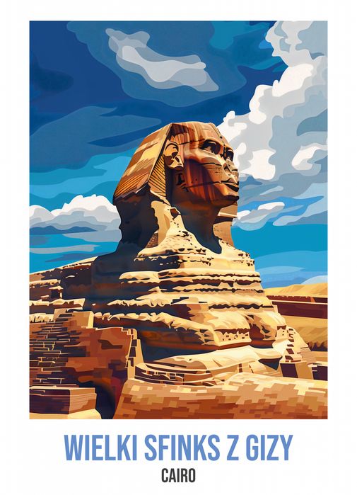 Plakat 20,5x28,4cm Wielki Sfinks z Gizy