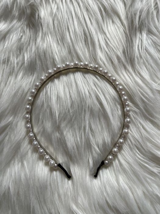 Opaska na głowę perłowa