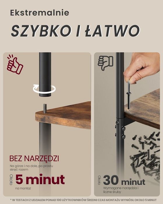 Regał - słupek do przechowywania Vasagle - vintage NOWY