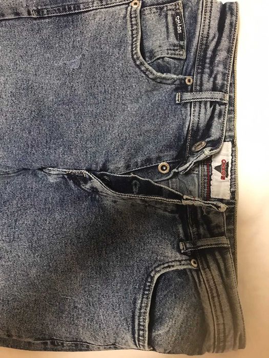 Джинсы Мом Бойфренды рваные Mom Boyfriend Review Chaos Blue Motion