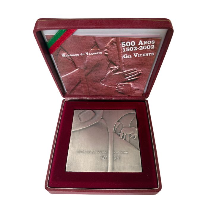 Medalha Prata 270gr 999‰ - Gil Vicente Monólogo do Vaqueiro