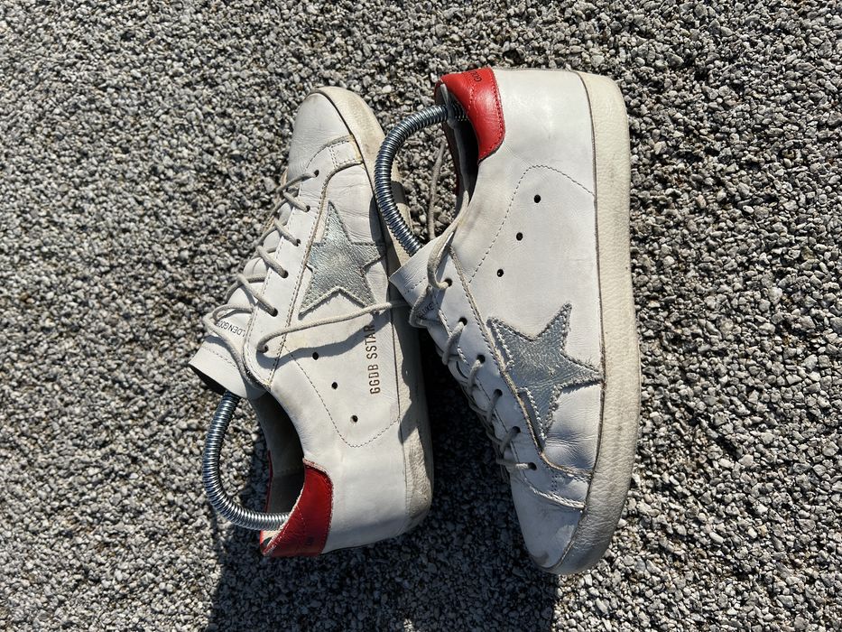 Golden Goose Deluxe Brand Super Star White Red Leather trampki