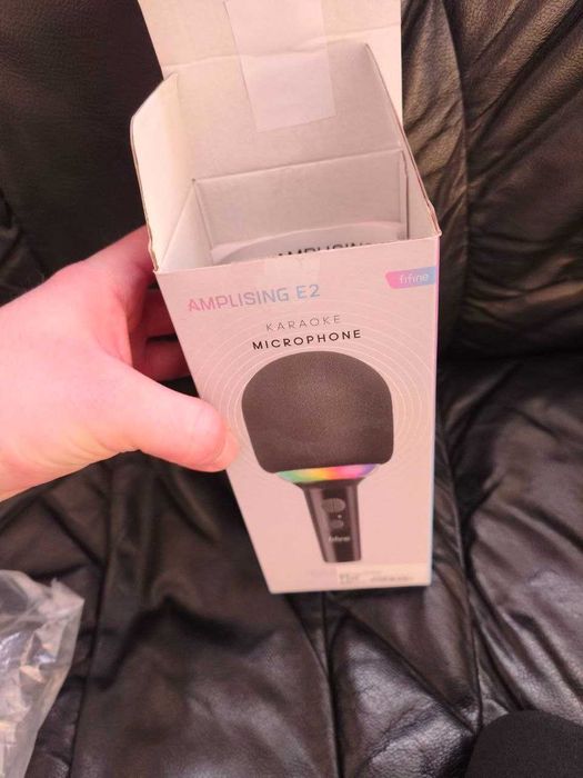 НОВИЙ караоке мікрофон Fifine AmpliGame E2 (USB, RGB) — Повний комплек