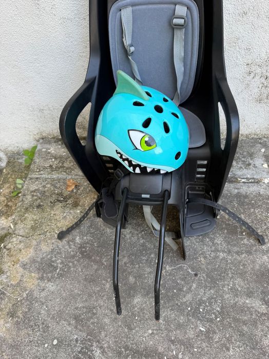 Cadeira de Bicicleta Bebé Fixação no Quadro Preto