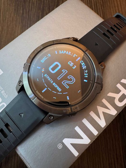 Garmin Epix Pro 2 47mm Sapphire Carbon Gray DLC Ідеал, повний комплект