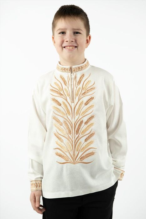 Лляна вишиванка на хлопчика 110 116 122 128 134 140 146 152 158 164