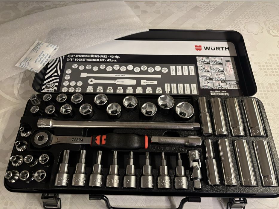 Zestaw kluczy nasadowych Wurth 3/4 - 42 elementy