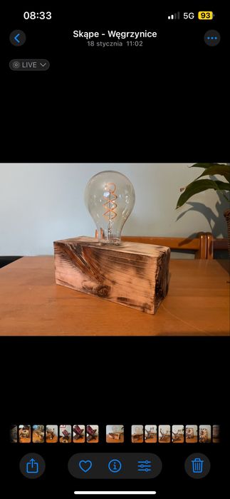 Ozdoby z drewna z porozem , zegarki lampki stoliki kawowe