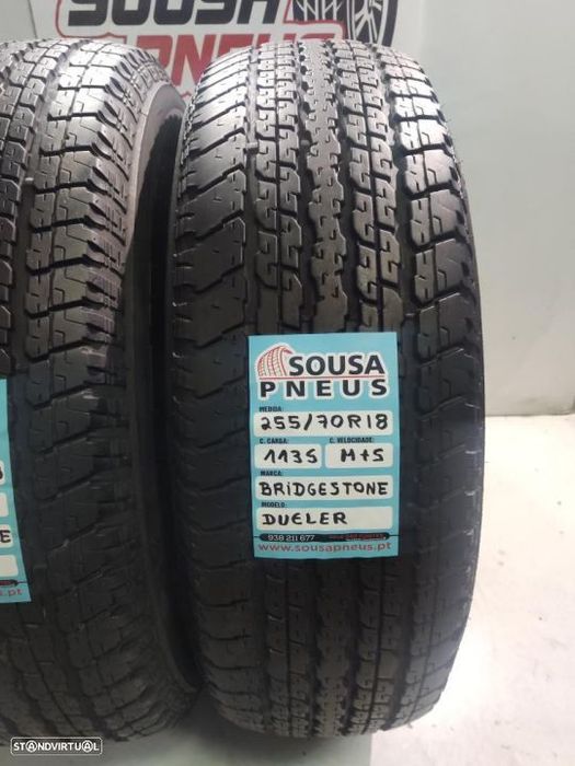 2 pneus semi novos 255-70r18 bridgestone - oferta dos portes