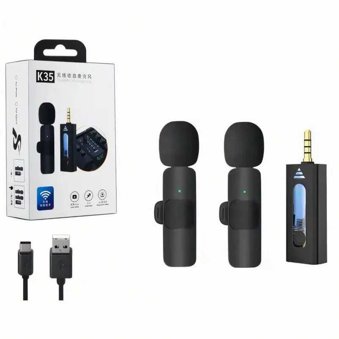 Петличний мікрофон для блогера K35, мікрофон для ведення стрімів