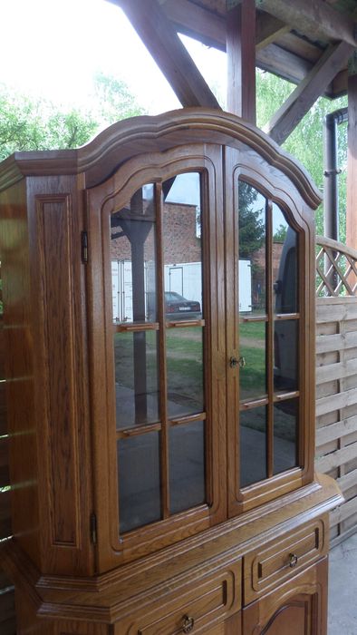 piękna dębowa witryna kredens stan bdb wysyłka dowóz