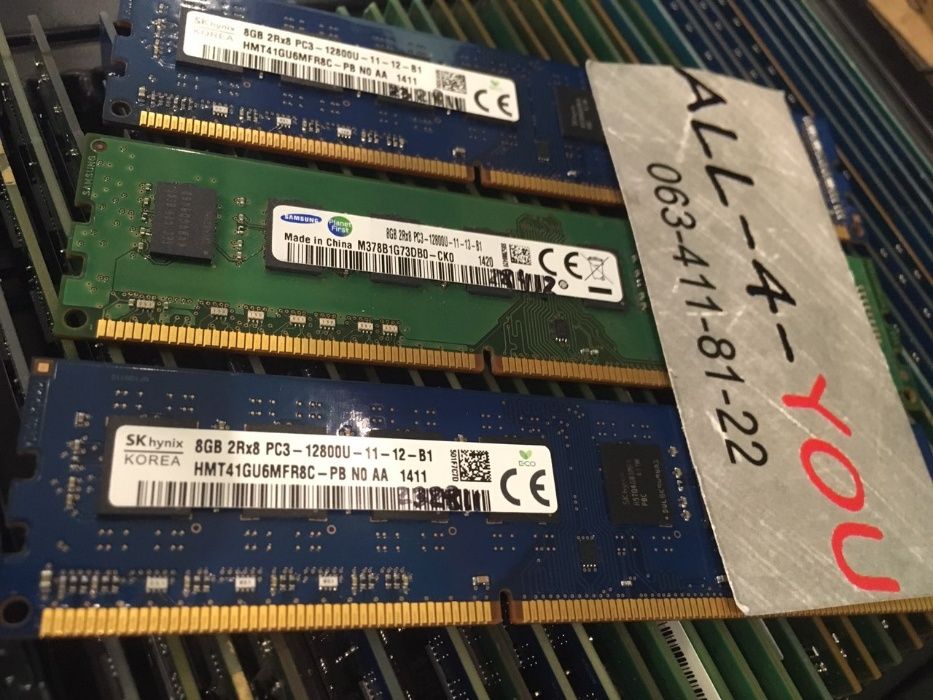 DDR3 8GB SDRAM Samsung, Kingston, hynix