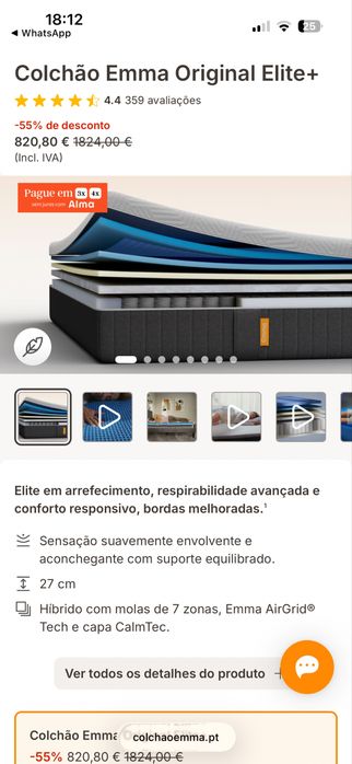 Colchão Emma NOVO (140x200)
