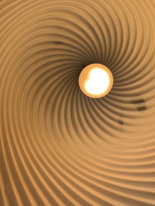 Lampa wisząca Murano Swirl – duża, oryginalna, lata 70.