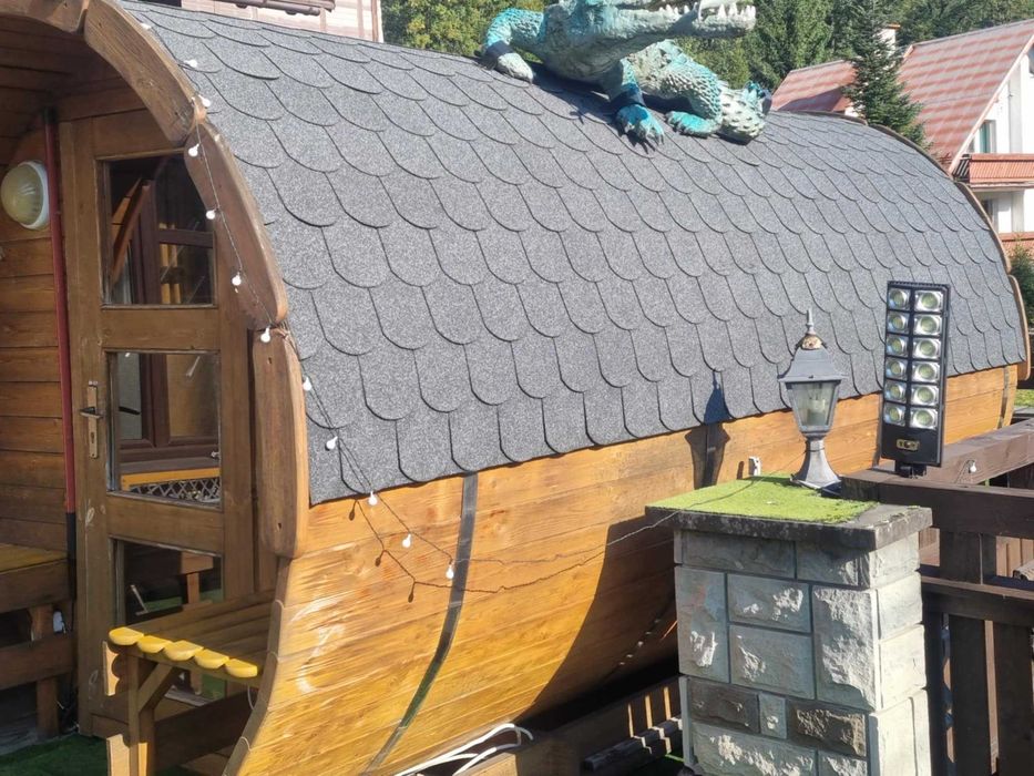 sauna beczka 4m/używana/okazja.