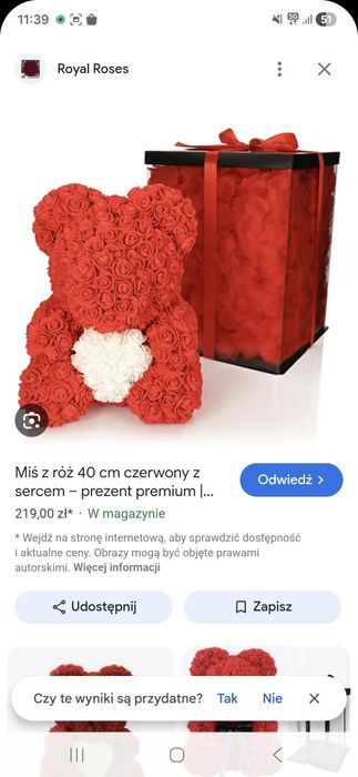 Mis z róż  idealny prezent