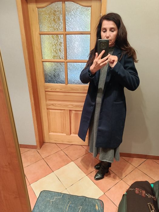 Płaszcz damski marki marki Sinsay rozmiar 42  z domieszką welny