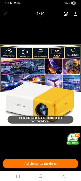 Mini progetor portatil