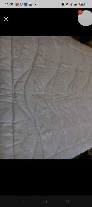 Edredão cetim branco