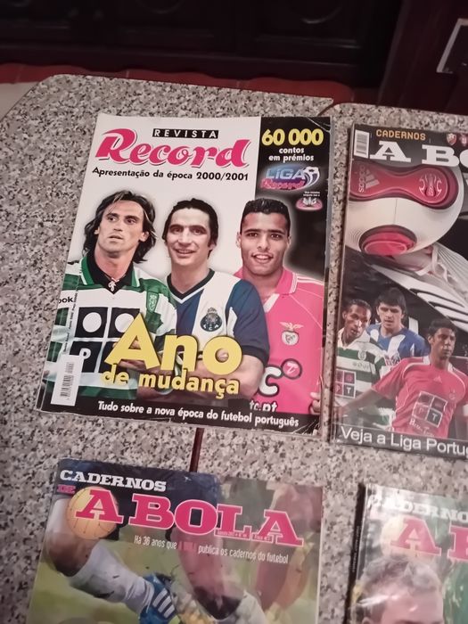 Conjunto de 7 Revistas de Futebol