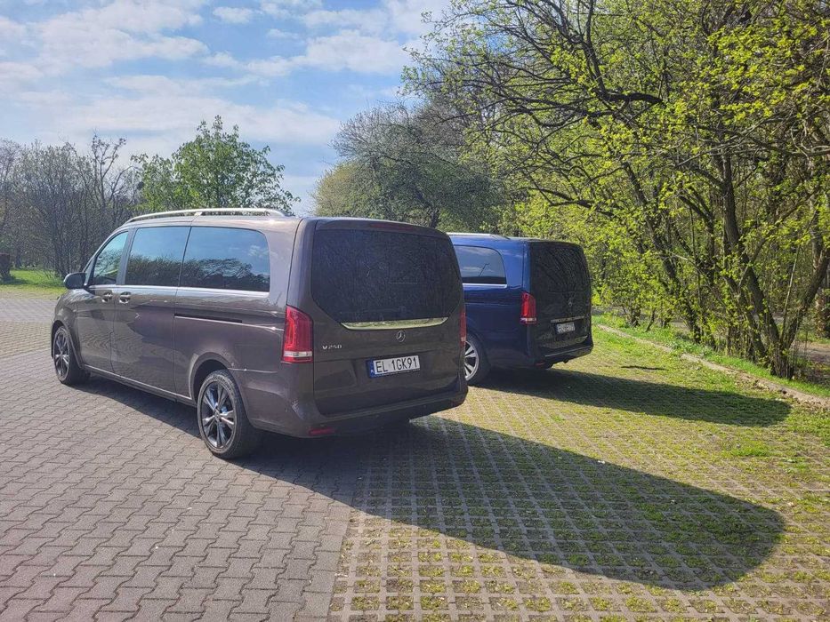 VIP TAXI Wynajem busa z kierowcą Mercedes V CLASS Łódź przewóz osób