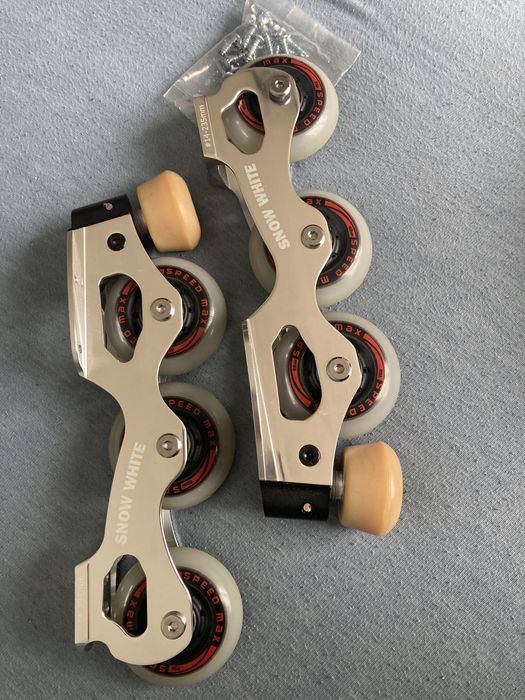 snow white szyny z kółkami rolki figurowe płozy 14 245